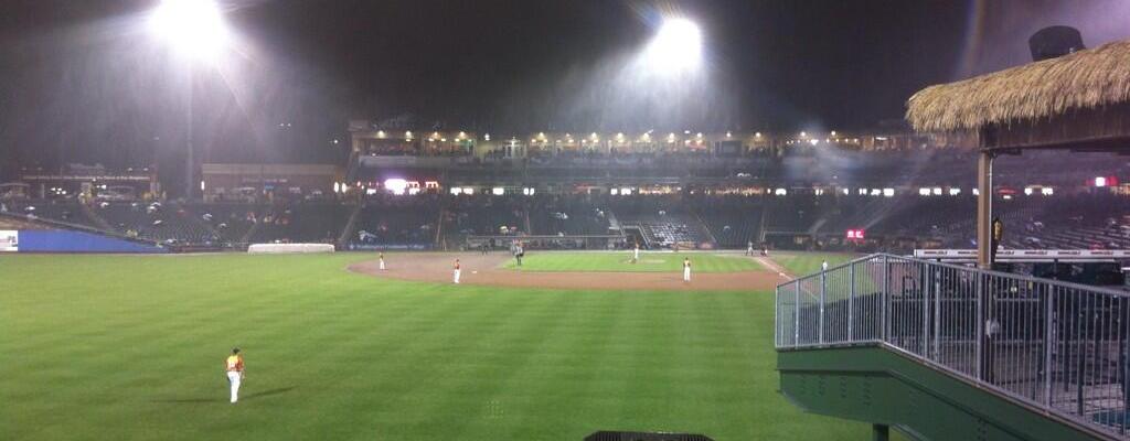 A rainy 8th inning at Coca-Cola Park as the IronPigs take on the Scranton RailRiders.