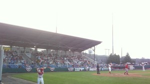 A shot of the stands at Bowman Field.