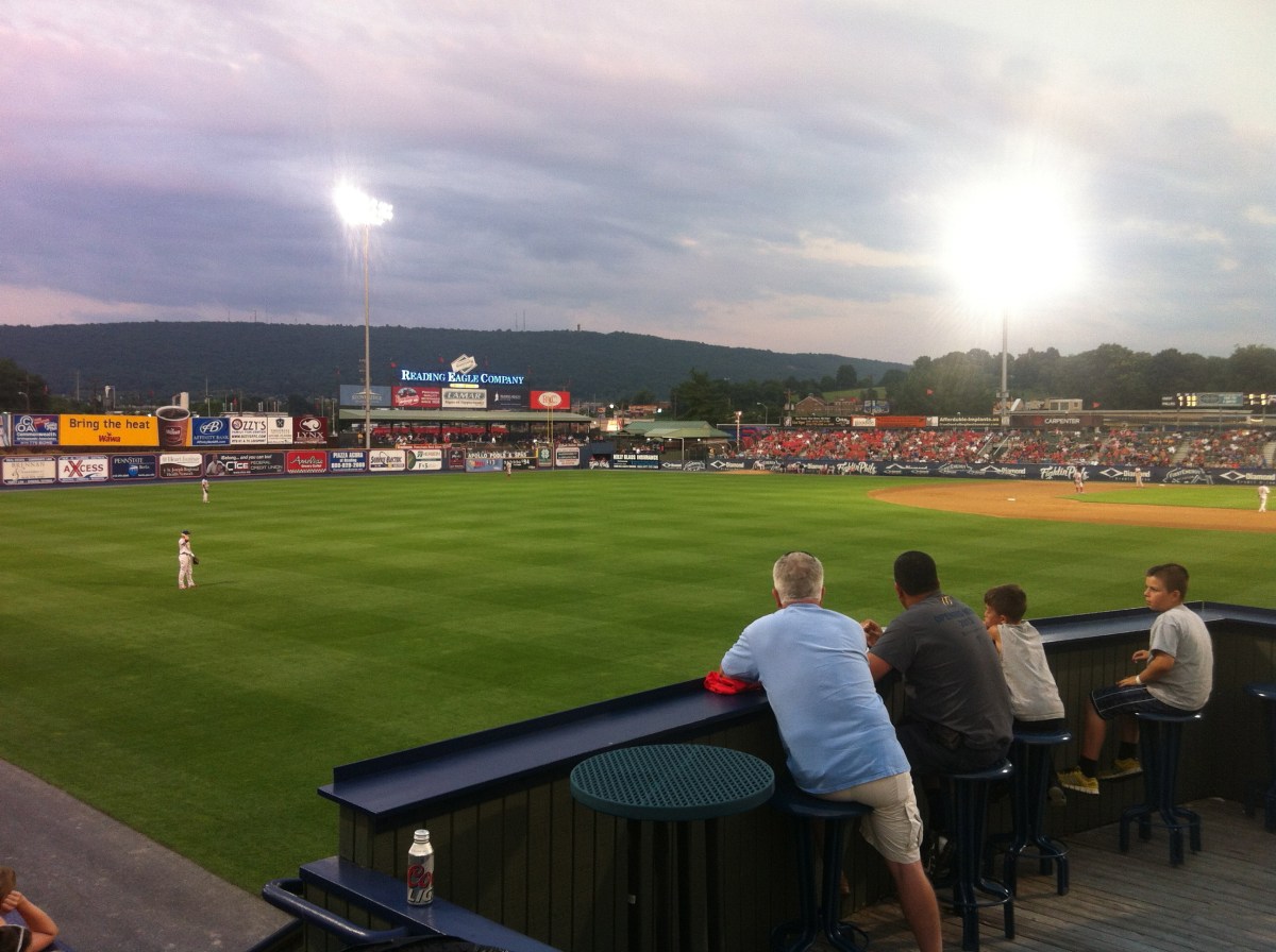 A look from the left field bar toward the outfield.